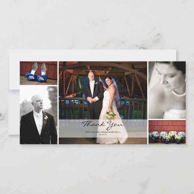 Wedding Photo Collage - Thank You (Front)