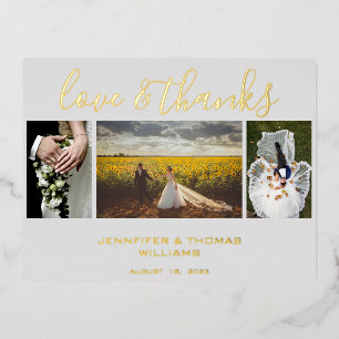  Wedding photo Collage Thank you Card