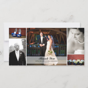 Wedding Photo Collage - Thank You Card