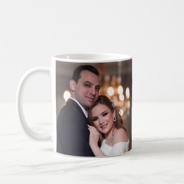WEDDING PHOTO CUSTOM COFFEE MUG (Left)