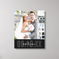 WEDDING PHOTO DATE cute type monochrome black