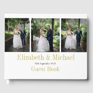 Wedding Photo Elegant Modern Momento Guest Book