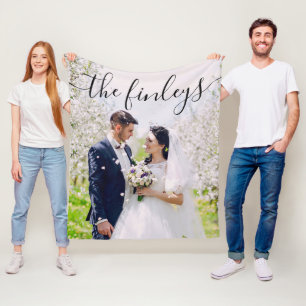 Wedding Photo Fleece Blanket