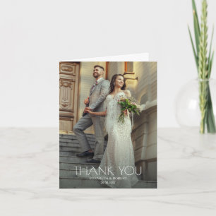 Wedding Photo Folded Thank You Card