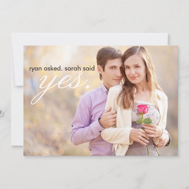 Wedding Photo Grey Save the Date (Front)