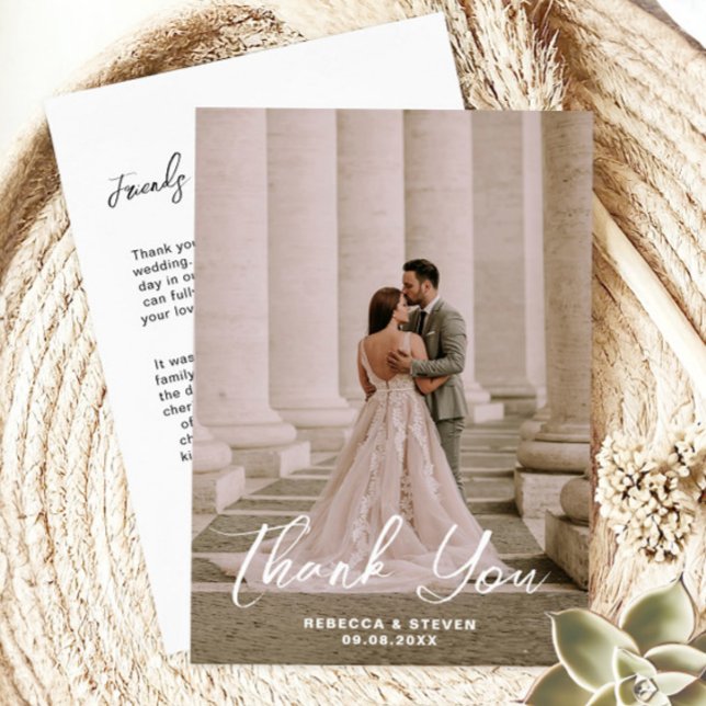 Wedding Photo Guest Appreciation Custom Thank You Card (Creator Uploaded)