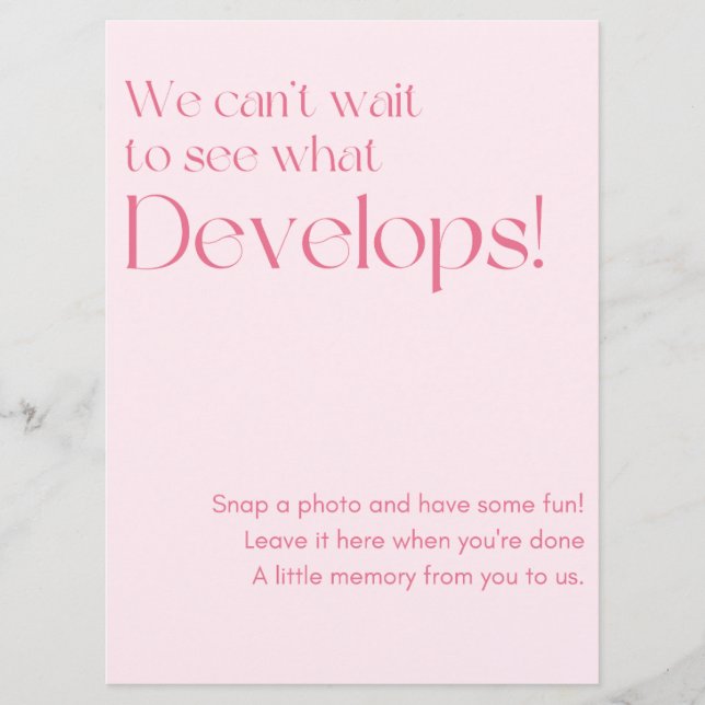 Wedding Photo Guestbook Sign  Programme (Front)