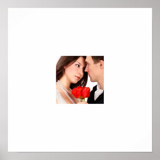 Wedding Photo Guests Sign Borders Poster (Front)