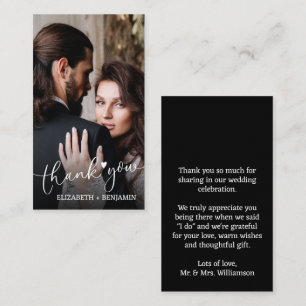 Wedding Photo Hand-Lettered Budget Thank You Card