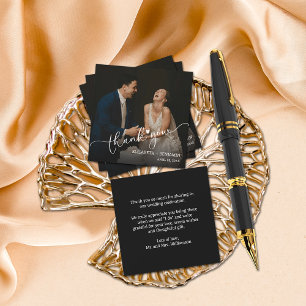 Wedding Photo Hand-Lettered Budget Thank You Card