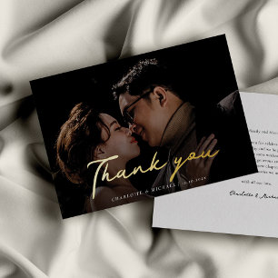 Wedding Photo Handwritten Thank You
