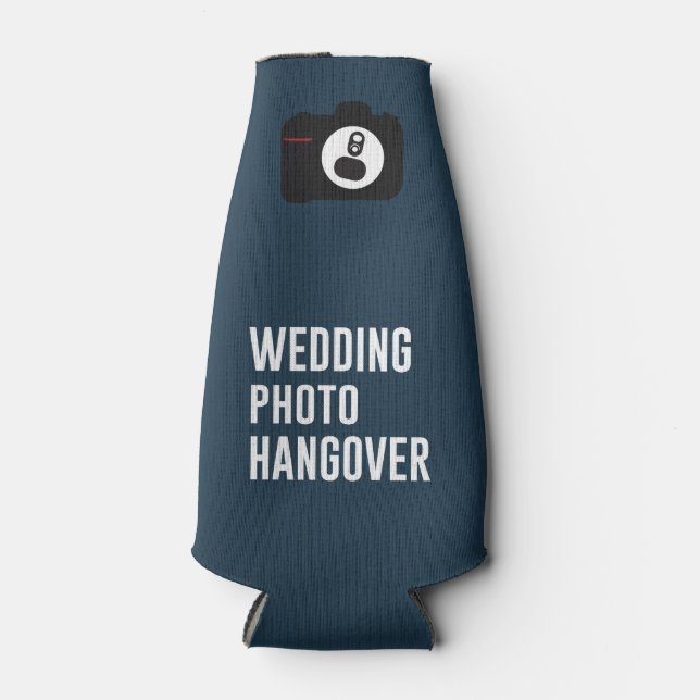 Wedding Photo Hangover Beer Bottle Cooler (Front)