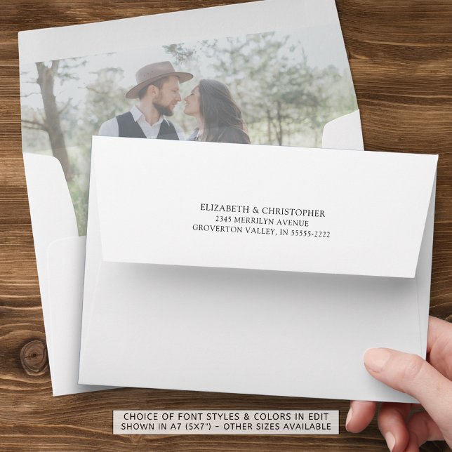 Wedding Photo Inside Return Address Envelope (Creator Uploaded)