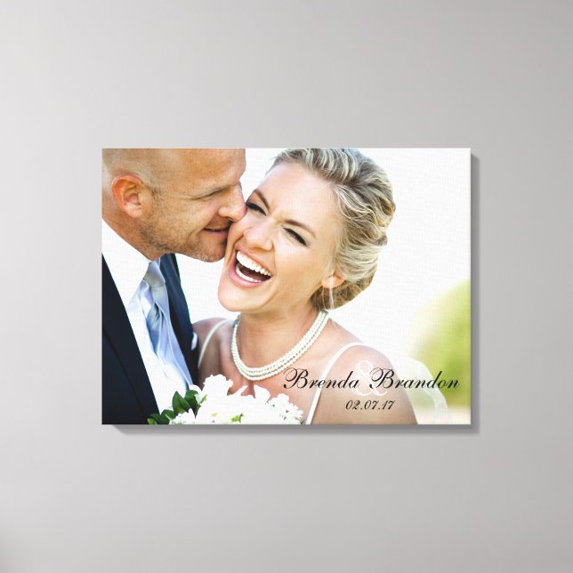Wedding Photo Keepsake Canvas Print (Front)