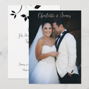 Wedding Photo Keepsake Thank You Card