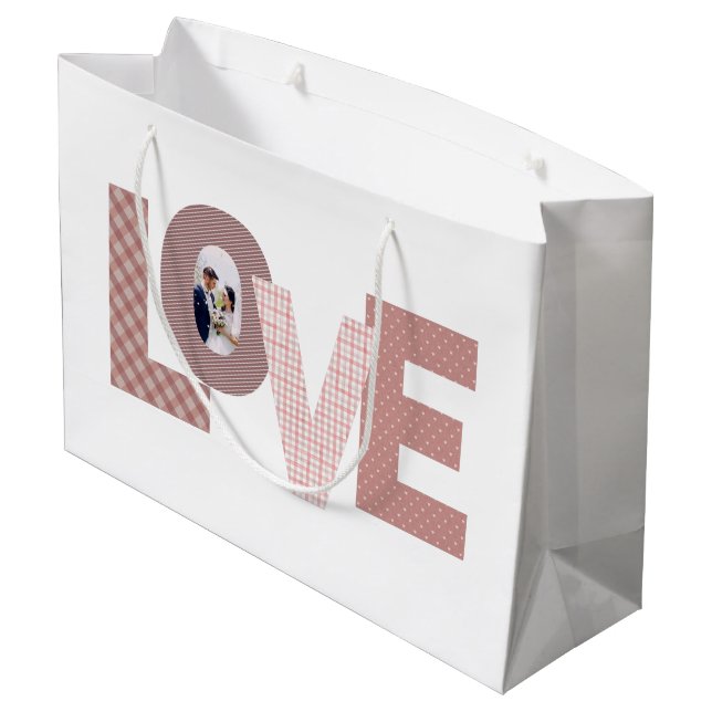 Wedding Photo Love Gift Bag (Back Angled)
