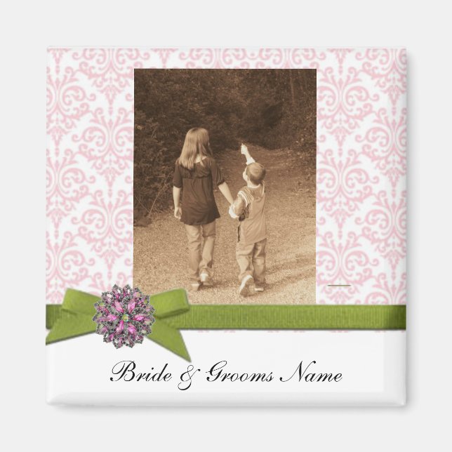 Wedding Photo Magnet Favours Template (Front)