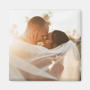 Wedding Photo Memory Newly Weds Keepsake Magnet