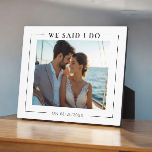Wedding photo Modern keepsake  Plaque