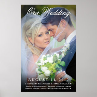 Wedding Photo Movie Poster - Create Your Own