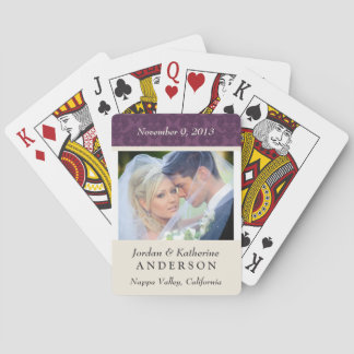 Wedding Photo Personalised Playing Cards