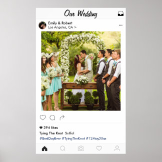 Wedding Photo Poster Social Media Style