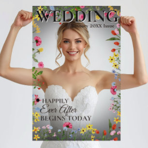 Wedding Photo Prop - Fun Magazine Cover Acrylic Sign
