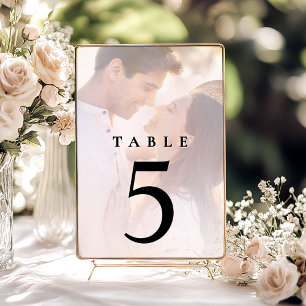 Wedding Photo Reception Table Number
