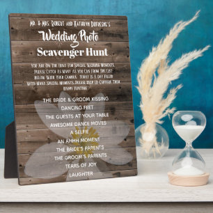 Wedding Photo Scavenger Hunt Plaque
