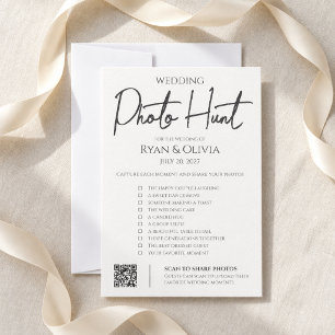 Wedding Photo Scavenger Hunt QR Code Invitation