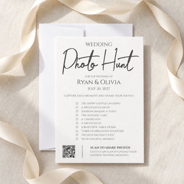 Wedding Photo Scavenger Hunt QR Code Invitation (Wedding Photo Scavenger Hunt QR Code Invitation
)