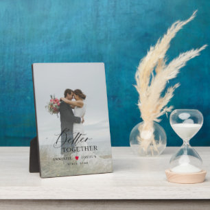 Wedding photo script overlay personalised  plaque