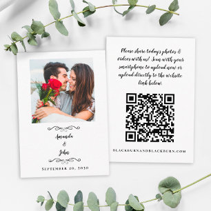 Wedding Photo Share Request QR Code Enclosure Card