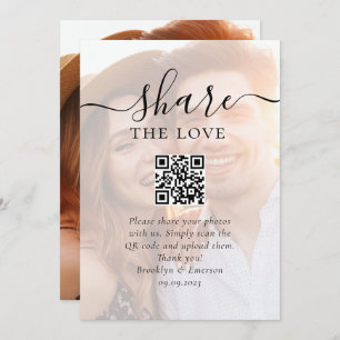 Wedding Photo Sharing Request QR Code Card