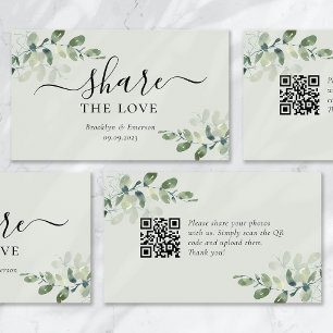 Wedding Photo Sharing Request QR Code Enclosure Card
