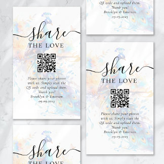 Wedding Photo Sharing Request QR Code Enclosure Card