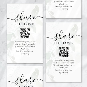 Wedding Photo Sharing Request QR Code Enclosure Card