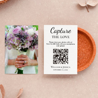 Wedding Photo Sharing With QR Code And Picture Enclosure Card