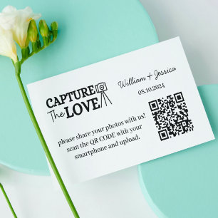 Wedding Photo Sharing With QR Code Enclosure Card