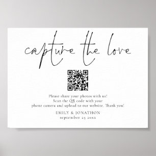 Wedding Photo Sign QR Code Capture the Love