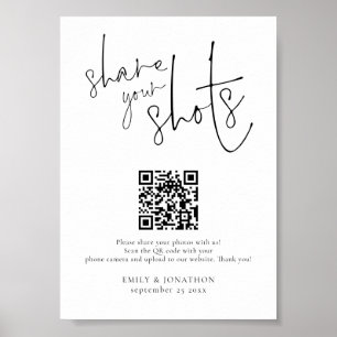 Wedding Photo Sign QR Code Share Your Shots