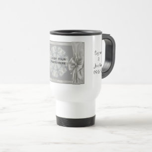Wedding Photo Silver Personalised Travel Mug