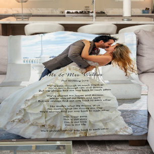 Wedding photo Song lyrics  Fleece Blanket
