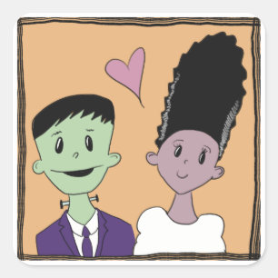 Wedding photo  square sticker