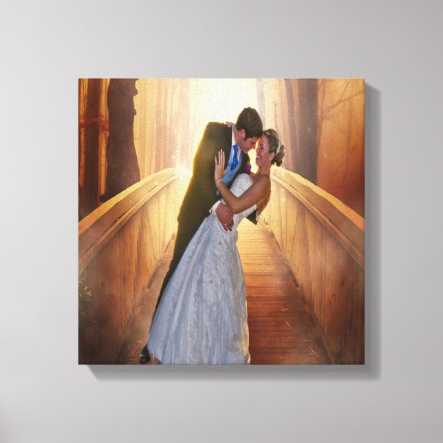 Wedding Photo Stretched Canvas Print (Front)