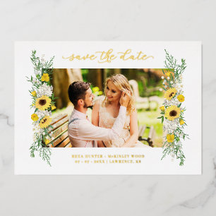 Wedding Photo Sunflowers Garland Chic Spring
