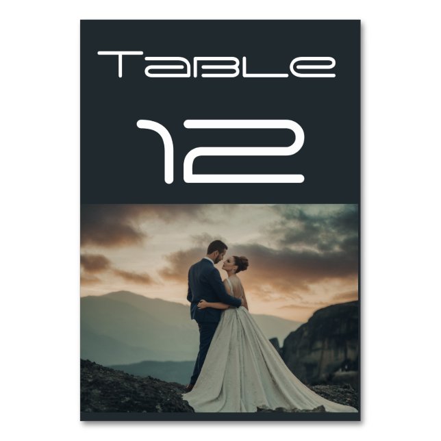 Wedding Photo Table Number Cards (Front)