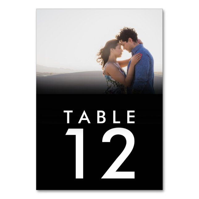 Wedding Photo Table Number Cards (Front)