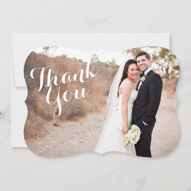 Wedding Photo Thank You Bracket Card (Front)