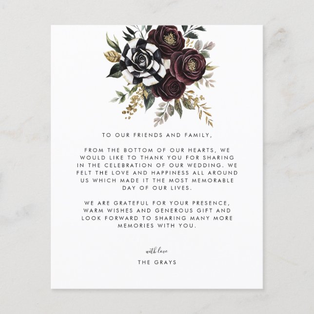 Wedding Photo Thank You Card (Front)
